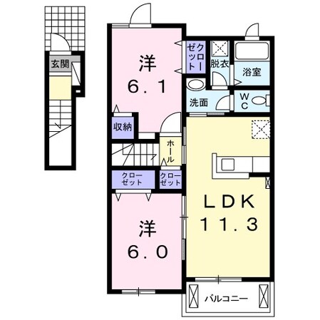 メゾンアイリスの物件間取画像